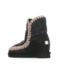 schwarze Ugg Stiefel von Mou