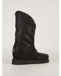 schwarze Ugg Stiefel von Mou