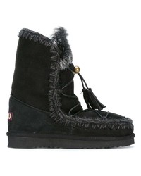 schwarze Ugg Stiefel von Mou