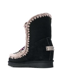 schwarze Ugg Stiefel von Mou