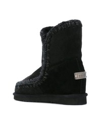 schwarze Ugg Stiefel von Mou