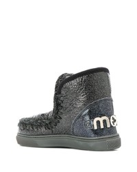 schwarze Ugg Stiefel von Mou