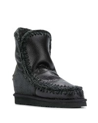 schwarze Ugg Stiefel von Mou