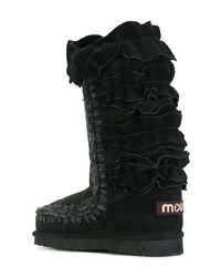 schwarze Ugg Stiefel von Mou