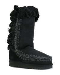 schwarze Ugg Stiefel von Mou