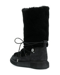 schwarze Ugg Stiefel von Moncler