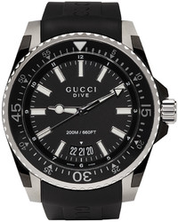 schwarze Uhr von Gucci