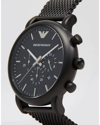 schwarze Uhr von Emporio Armani
