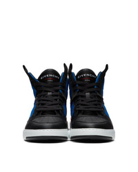 schwarze und blaue hohe Sneakers von Givenchy