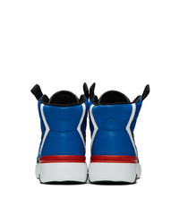 schwarze und blaue hohe Sneakers von Givenchy