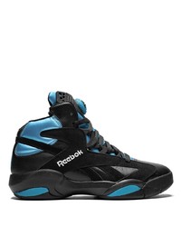 schwarze und blaue Sportschuhe von Reebok