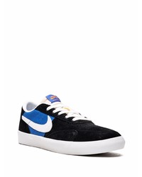 schwarze und blaue Wildleder niedrige Sneakers von Nike