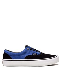 schwarze und blaue Wildleder niedrige Sneakers von Vans