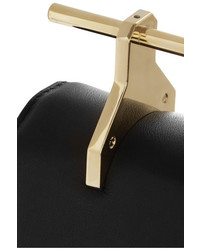 schwarze und goldene Leder Clutch von M2Malletier