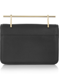 schwarze und goldene Leder Clutch von M2Malletier