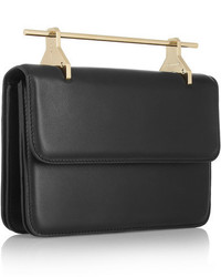 schwarze und goldene Leder Clutch von M2Malletier