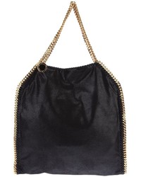 schwarze und goldene Shopper Tasche aus Leder von Stella McCartney