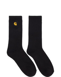 schwarze und goldene Socken