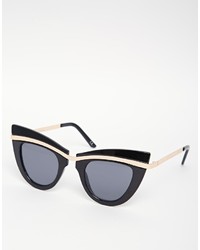 schwarze und goldene Sonnenbrille von Asos