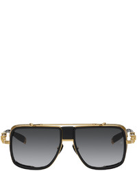 schwarze und goldene Sonnenbrille von Balmain