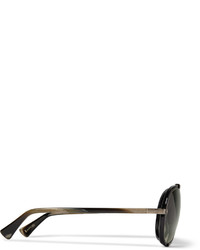 schwarze und goldene Sonnenbrille von Lanvin