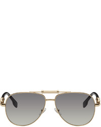 schwarze und goldene Sonnenbrille von Versace