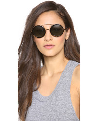 schwarze und goldene Sonnenbrille von Wildfox Couture