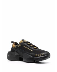 schwarze und goldene Sportschuhe von VERSACE JEANS COUTURE