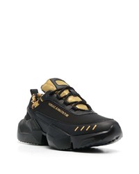 schwarze und goldene Sportschuhe von VERSACE JEANS COUTURE