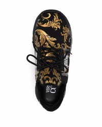 schwarze und goldene Sportschuhe von VERSACE JEANS COUTURE