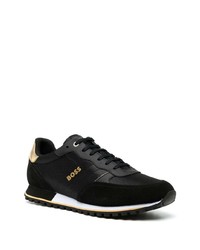 schwarze und goldene Sportschuhe von BOSS