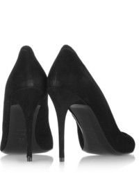 schwarze und goldene Wildleder Pumps von Alexander McQueen