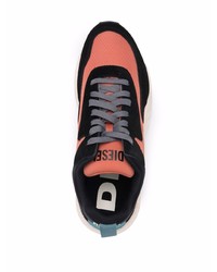 schwarze und orange Sportschuhe von Diesel