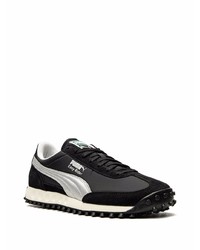 schwarze und silberne Segeltuch niedrige Sneakers von Puma