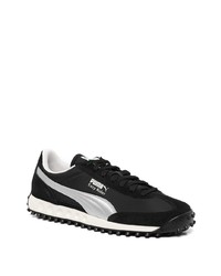 schwarze und silberne Segeltuch niedrige Sneakers von Puma