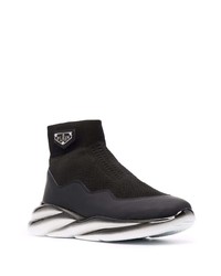 schwarze und silberne Sportschuhe von Philipp Plein