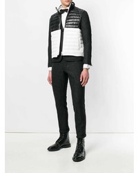 schwarze und weiße ärmellose Jacke von Thom Browne