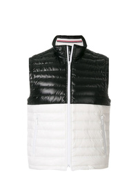 schwarze und weiße ärmellose Jacke von Thom Browne