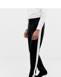 schwarze und weiße Anzughose von ASOS DESIGN