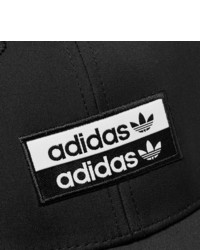 schwarze und weiße bedruckte Baseballkappe von adidas Originals