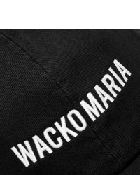 schwarze und weiße bedruckte Baseballkappe von Wacko Maria