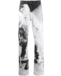 schwarze und weiße bedruckte Jeans von Calvin Klein Jeans Est. 1978