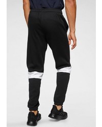 schwarze und weiße bedruckte Jogginghose von adidas