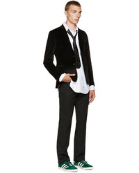schwarze und weiße bedruckte Krawatte von Kenzo
