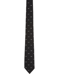 schwarze und weiße bedruckte Krawatte von Kenzo