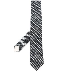 schwarze und weiße bedruckte Krawatte