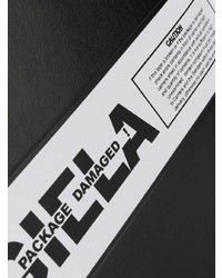 schwarze und weiße bedruckte Leder Clutch Handtasche von Maison Margiela