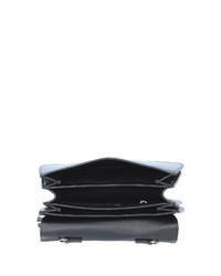 schwarze und weiße bedruckte Leder Umhängetasche von Roberto Cavalli Class
