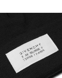schwarze und weiße bedruckte Mütze von Givenchy