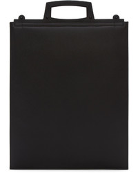 schwarze und weiße bedruckte Shopper Tasche aus Segeltuch von Givenchy